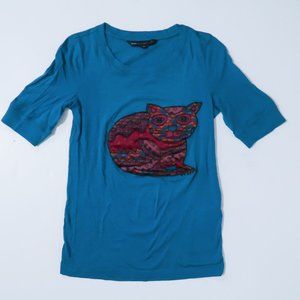 Marc by Marc Jacobs vintage quilted cat tshirt XS